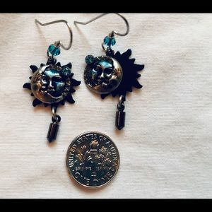 Teensy Sun and Moon Earrings
